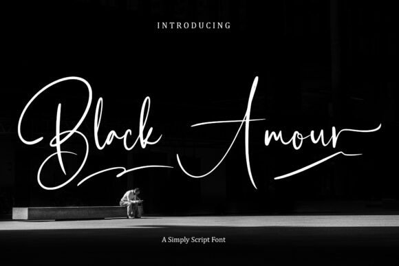 Black Amour: A Bold Script Font for Elegant Branding