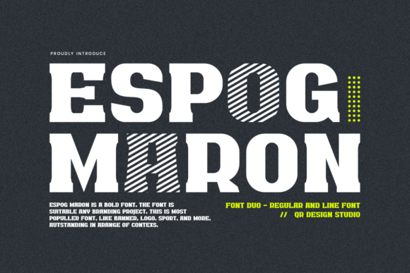 Espog Maron Font: Bold Slab Serif for Web Design