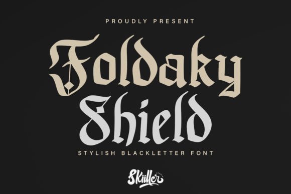 Foldaky Shield: A Bold Blackletter Font for Marketers