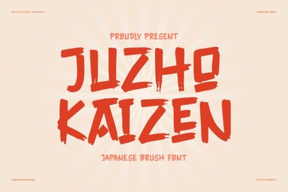 Juzho Kaizen: A Brush Typeface for Authentic Branding