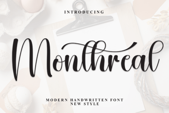 Monthreal Font: A Handwritten Typeface for Crafters