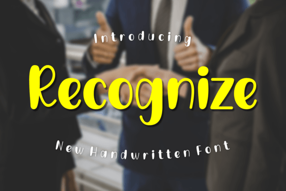 Recognize Font: A Handwritten Typeface for Editorial Design
