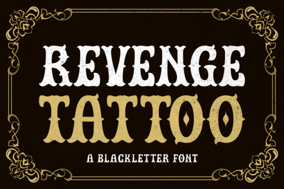 Revenge Tattoo Font: Bold Blackletter for Branding