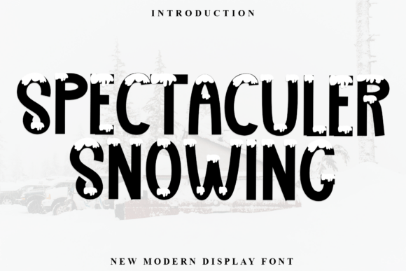 Spectaculer Snowing: A Festive Display Font for Editorial Design