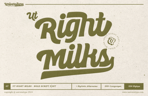Ut Right Milks Font for Bold Campaigns